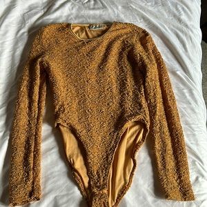 Gantos Body Suit size S mustard yellow